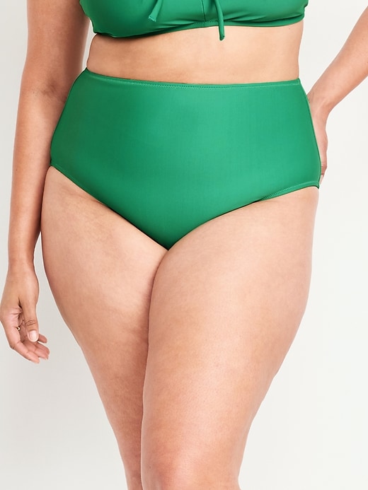 Image number 7 showing, Matte High-Waisted Bikini Swim Bottoms