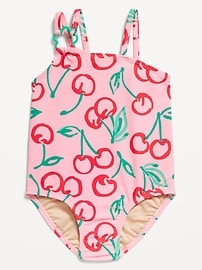 Image number 1 showing, Printed One-Piece Swimsuit for Toddler Girls