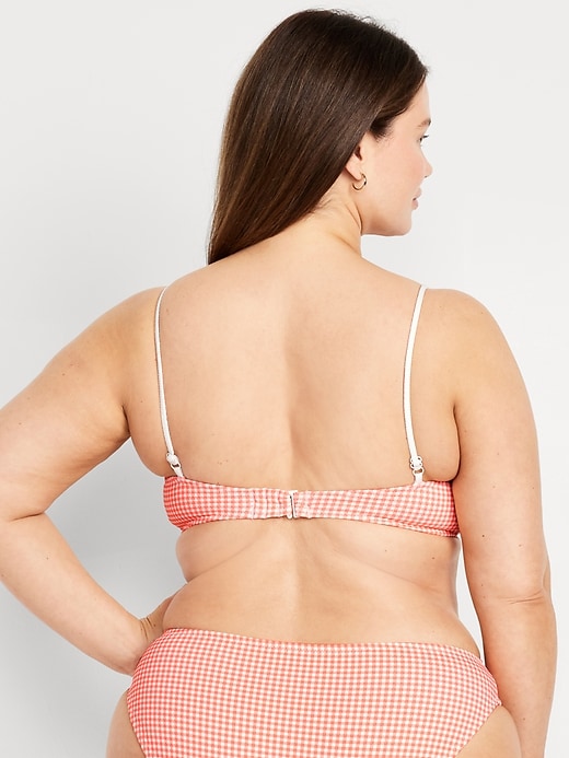 Image number 8 showing, Textured Gingham Bikini Swim Top