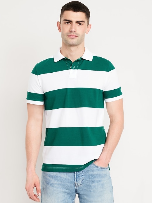 Image number 1 showing, Classic Fit Striped Pique Polo