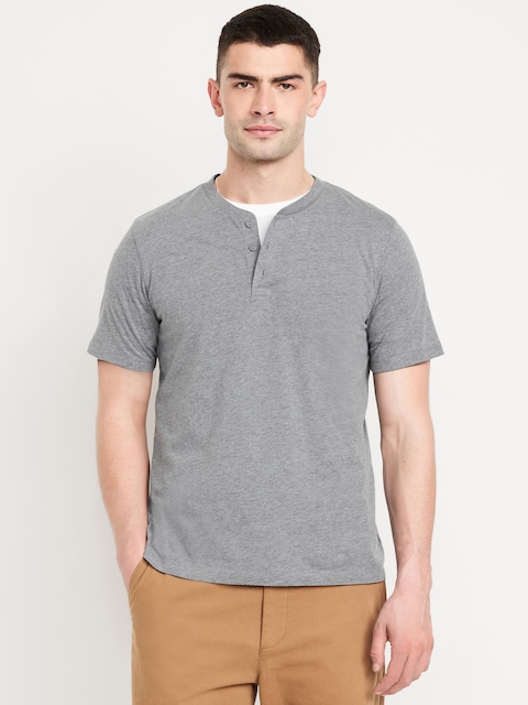 Henley T-Shirt - Gray