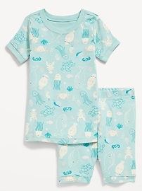 Image number 1 showing, Printed Snug-Fit Pajama Set for Toddler & Baby