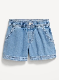 Image number 1 showing, Pull-On Jean Shorts for Toddler Girls