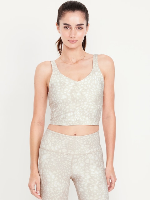 Soutien-gorge de sport PowerSoft long à maintien léger pour Femme - Beige