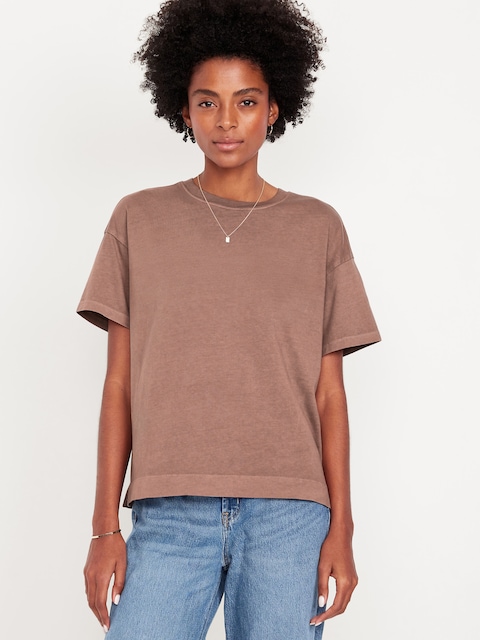 T-shirt ras du cou vintage pour Femme