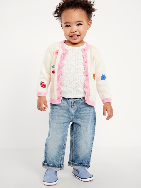 Embroidered Button-Front Cardigan Sweater for Baby