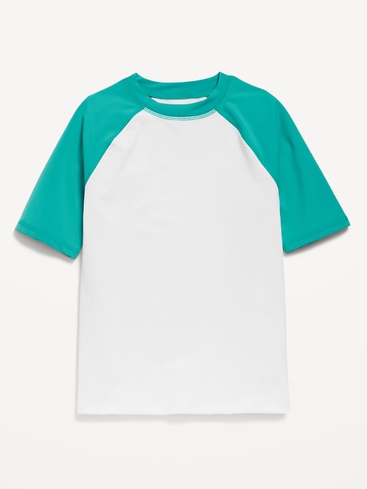 View large product image 1 of 1. Raglan-Sleeve Rashguard Swim Top for Boys