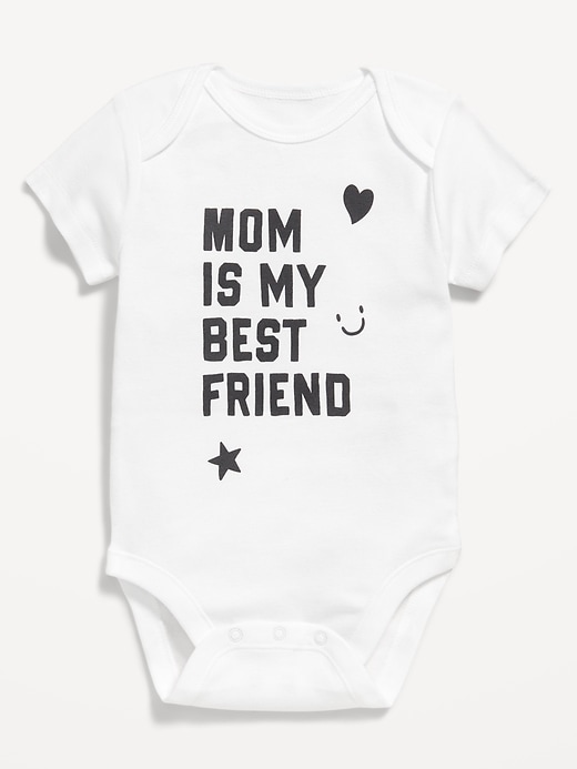 View large product image 1 of 1. Unisex Short-Sleeve Bodysuit for Baby