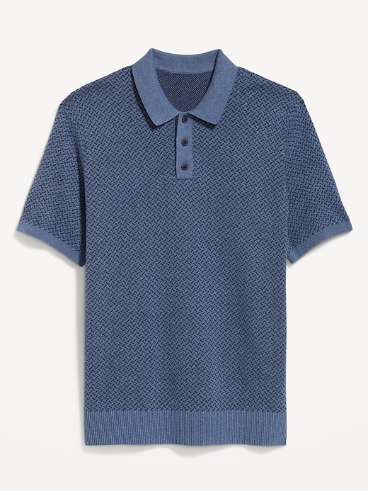 Image number 4 showing, Short-Sleeve Herringbone Polo