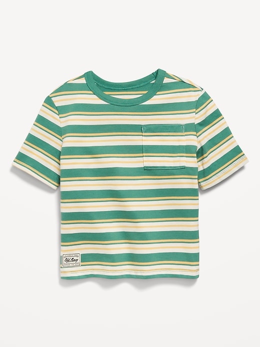 View large product image 1 of 1. Oversized Short-Sleeve Pocket T-Shirt for Toddler Boys