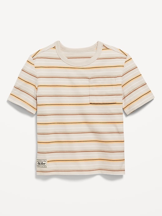 View large product image 1 of 1. Oversized Short-Sleeve Pocket T-Shirt for Toddler Boys