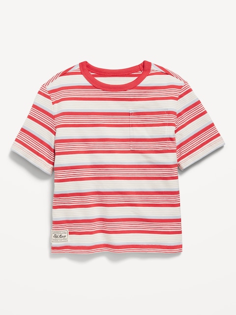 T-shirt surdimensionné à manches courtes et à poche pour tout-petit garçon
