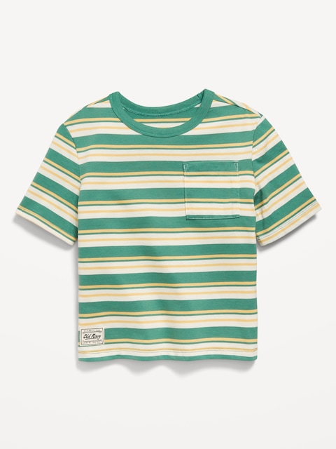 Oversized Short-Sleeve Pocket T-Shirt for Toddler Boys