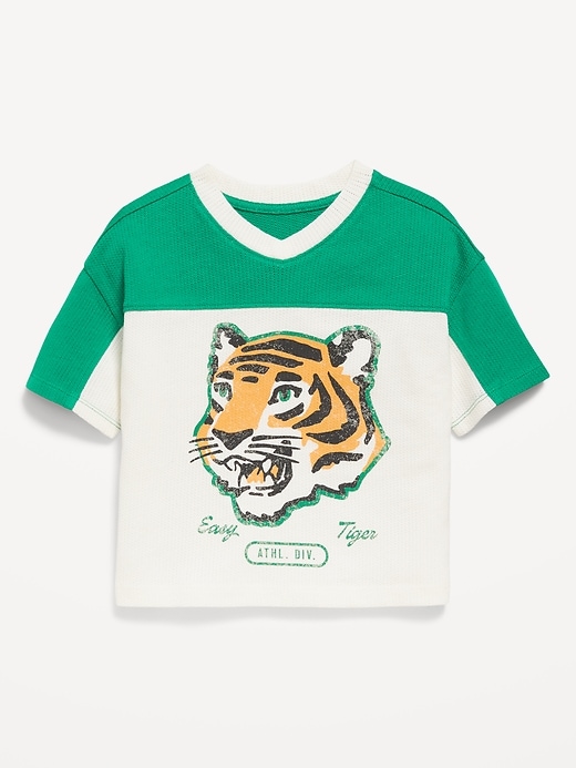 View large product image 1 of 1. Oversized Boxy Mesh T-Shirt for Toddler Boys