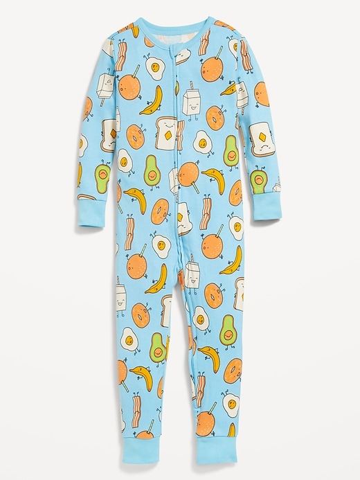 View large product image 1 of 1. Unisex Snug-Fit 2-Way-Zip Pajama One-Piece for Toddler & Baby