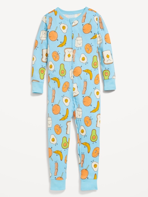 Unisex Snug-Fit 2-Way-Zip Pajama One-Piece for Toddler & Baby