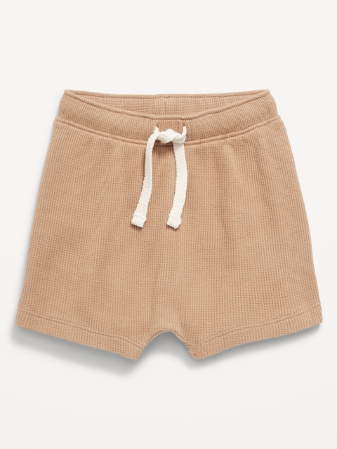 Waffle-Knit Pull-On Shorts for Baby