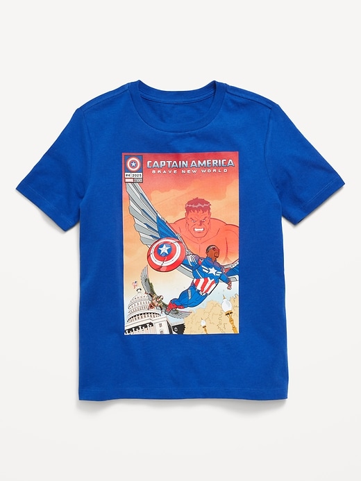 View large product image 1 of 2. Marvel™ Captain America Gender-Neutral Graphic T-Shirt for Kids