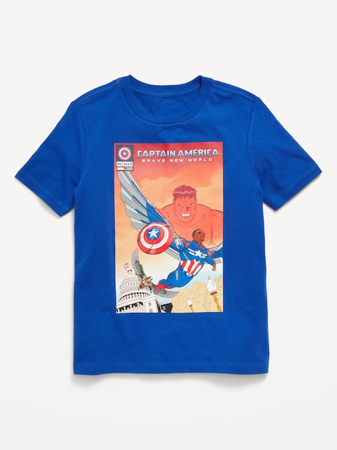 Marvel™ Captain America Gender-Neutral Graphic T-Shirt for Kids