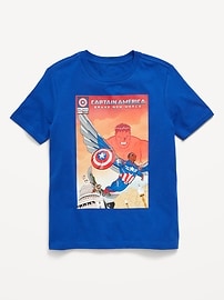 Image number 1 showing, Marvel™ Captain America Gender-Neutral Graphic T-Shirt for Kids