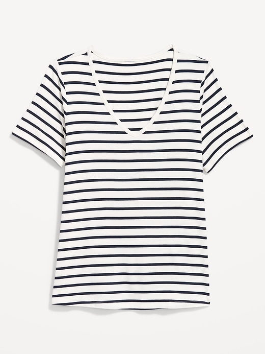 Image number 4 showing, Luxe V-Neck Striped T-Shirt