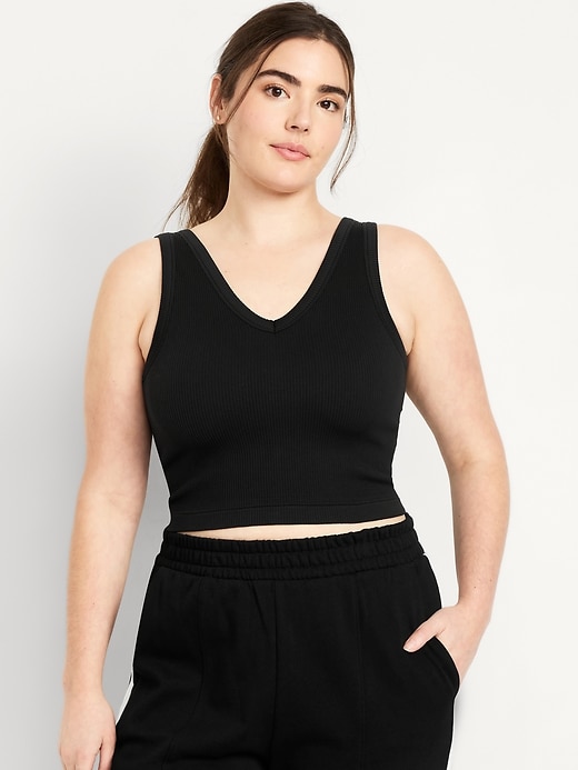 Image number 5 showing, Exhale V-Neck Rib Tank