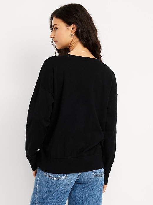 Image number 2 showing, SoSoft Lite Loose V-Neck Sweater