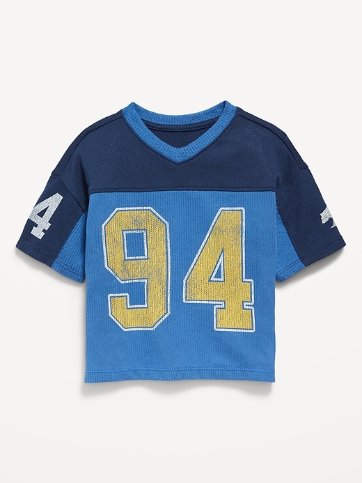 View large product image 2 of 2. Oversized Boxy Mesh T-Shirt for Toddler Boys