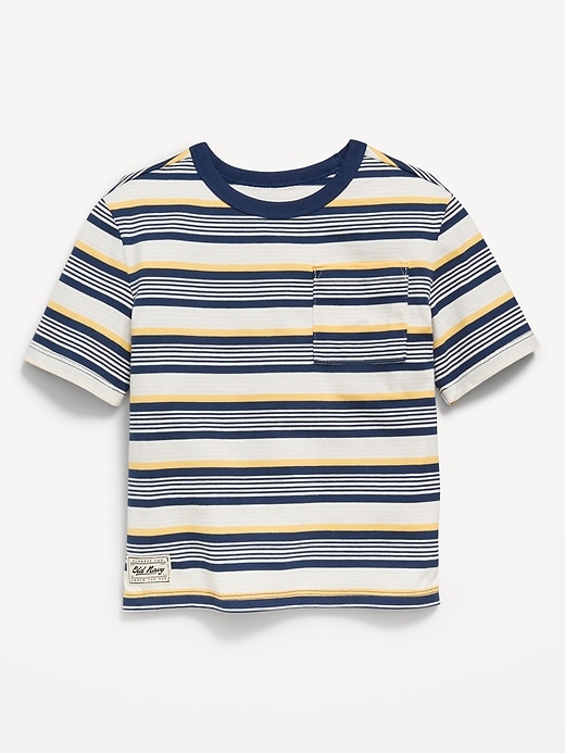 View large product image 2 of 2. Oversized Short-Sleeve Pocket T-Shirt for Toddler Boys