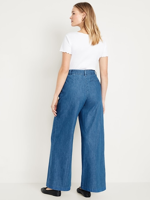 Image number 5 showing, Extra High-Waisted Taylor Super Wide-Leg Trouser Pants