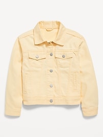 Image number 2 showing, Oversized Pop-Color Jean Trucker Jacket for Girls