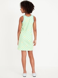 L'image numéro 2 présente Robe ajustée sans manches à motif pour fille