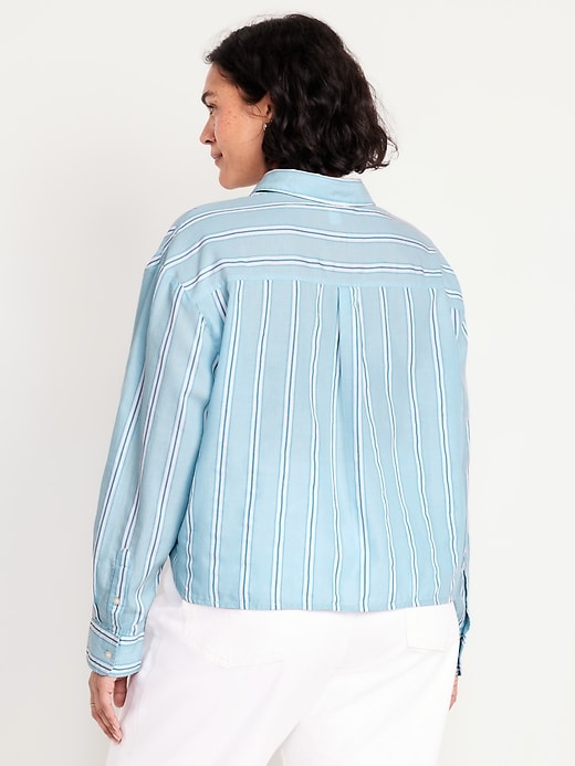 Image number 7 showing, Cropped Button-Down Striped Shirt