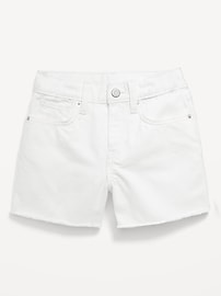 View large product image 4 of 5. High-Waisted Frayed-Hem Jean Shorts for Girls