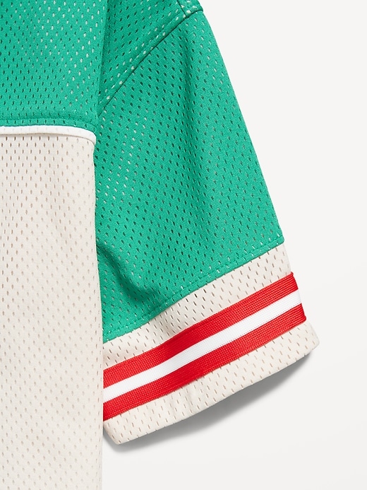 L'image numéro 6 présente T-shirt surdimensionné en maille à imprimé aux couleurs contrastées pour garçon