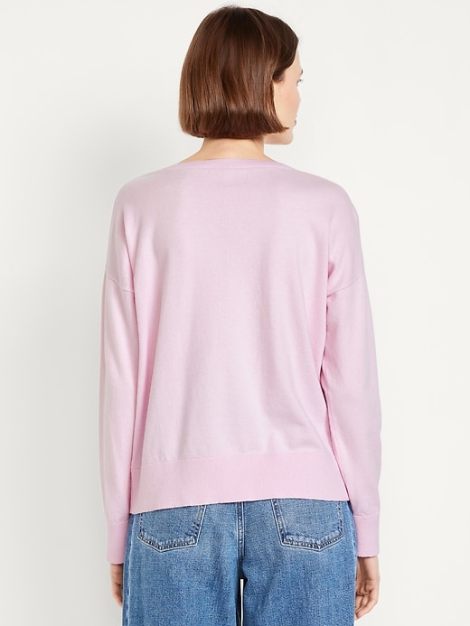 Image number 2 showing, SoSoft Lite Loose V-Neck Sweater