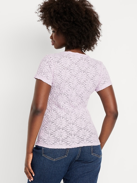 Image number 6 showing, Lace Crew-Neck Top