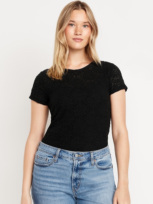 Image number 5 showing, Lace Crew-Neck Top