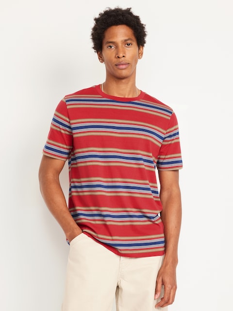T-shirt ras du cou à rayures