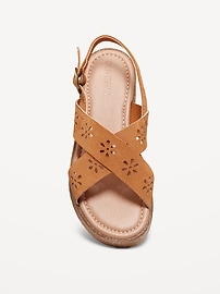 Image number 2 showing, Faux-Suede Platform Sandals for Girls