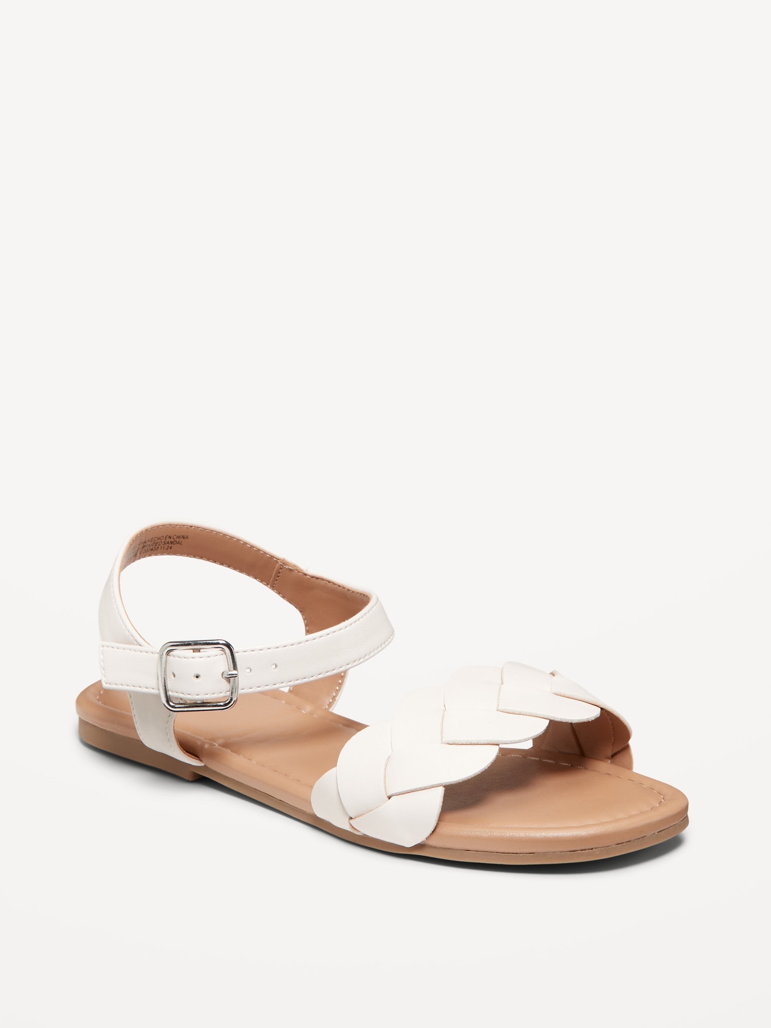 Faux-Leather Braided Sandal for Girls