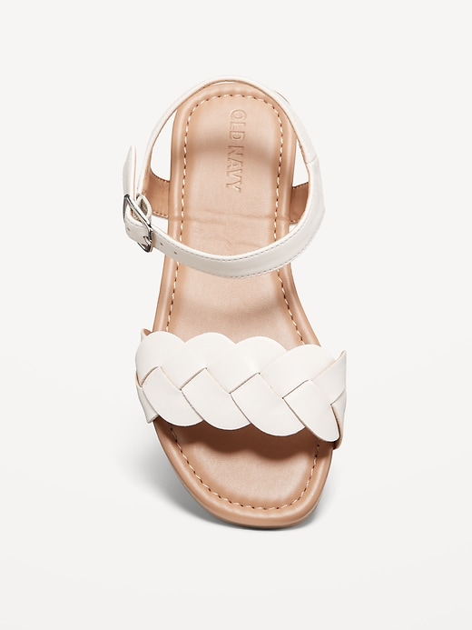 View large product image 2 of 4. Faux-Leather Braided Sandal for Girls