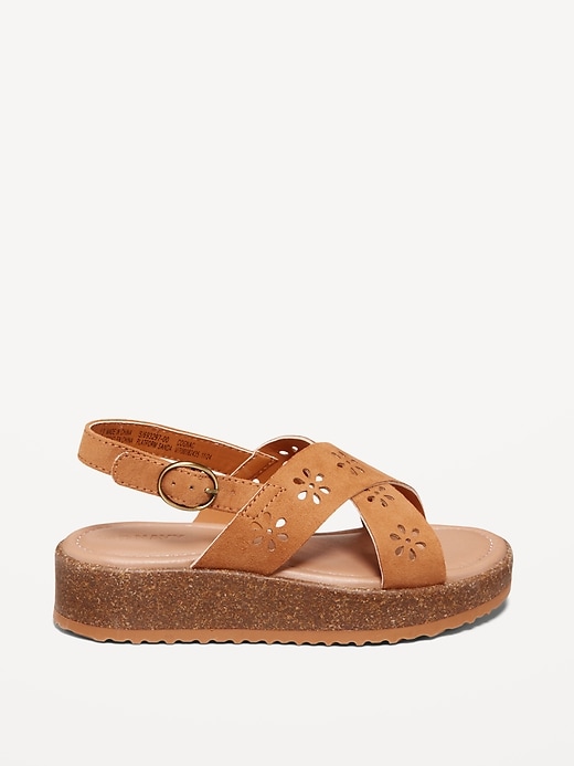 Image number 3 showing, Faux-Suede Platform Sandals for Girls