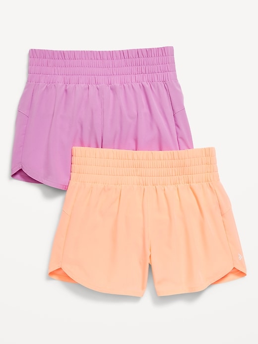 View large product image 2 of 2. High-Waisted Dolphin-Hem Run Shorts 2-Pack for Girls