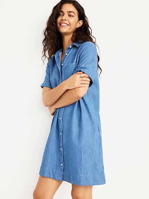 Image number 3 showing, Jean Shirt Dress