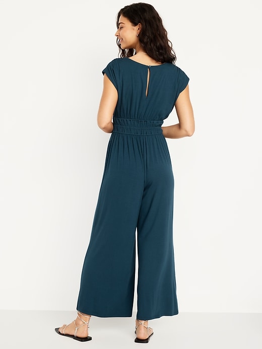 Image number 2 showing, Waist-Defined Wide-Leg Jumpsuit