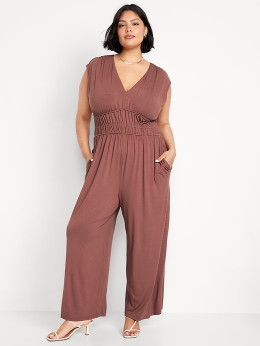 Image number 6 showing, Waist-Defined Wide-Leg Jumpsuit