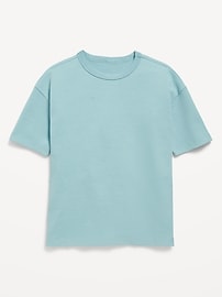 Image number 1 showing, Oversized Short-Sleeve Textured-Knit T-Shirt for Boys