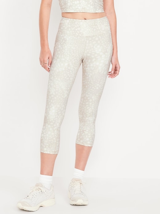 Image number 1 showing, High-Waisted PowerSoft Crop Pocket Leggings