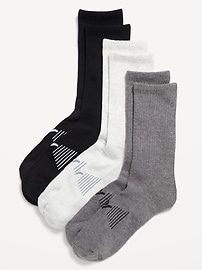 Image number 1 showing, Athletic Crew Socks 3-Pack for Women